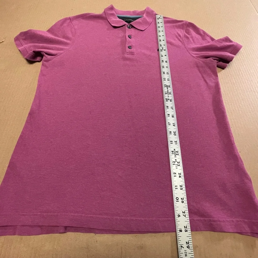 Banana Republic Men's Large L Polo Shirt Mauve Pink Embroidered Elephant